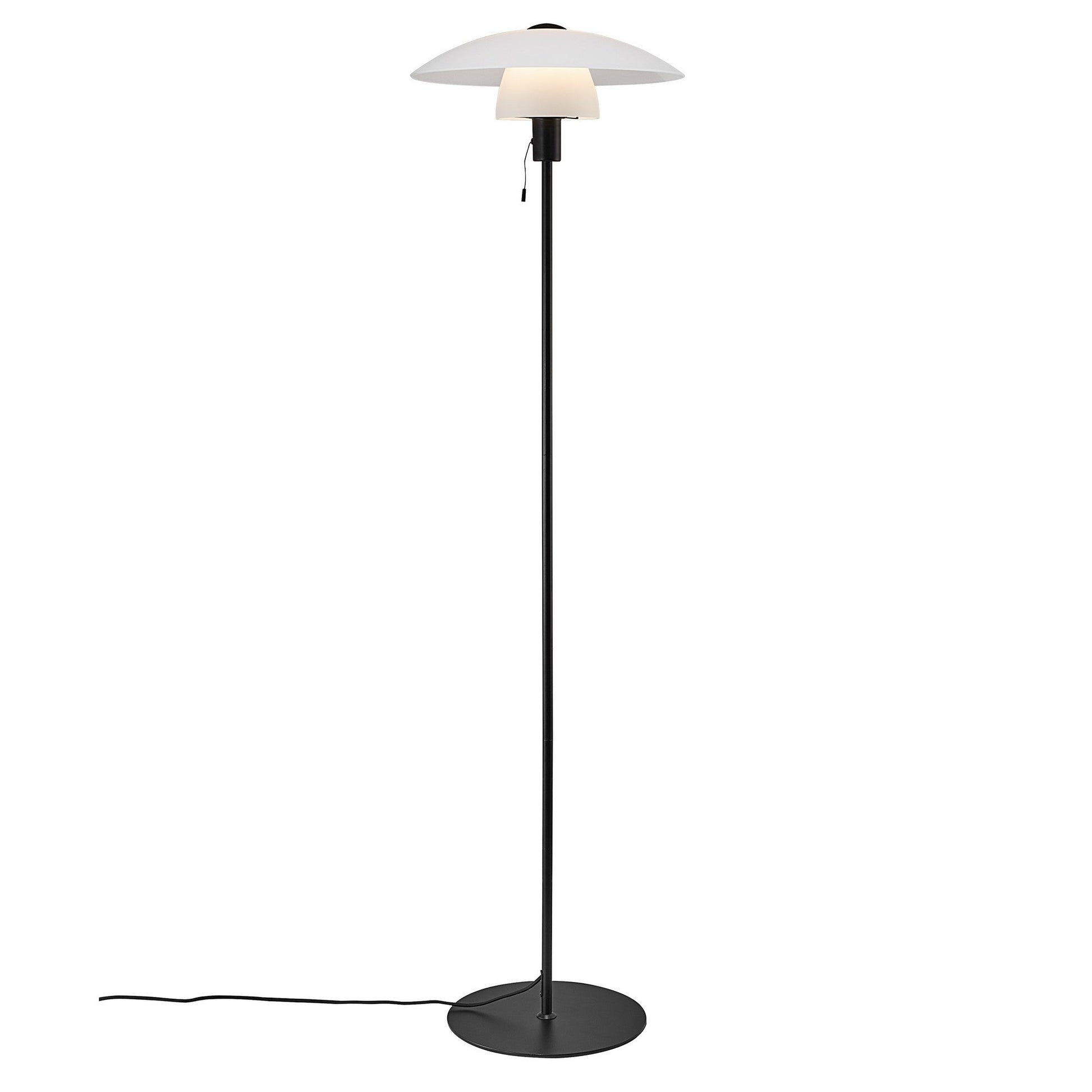 Verona Floor Lamp, Black/Opal