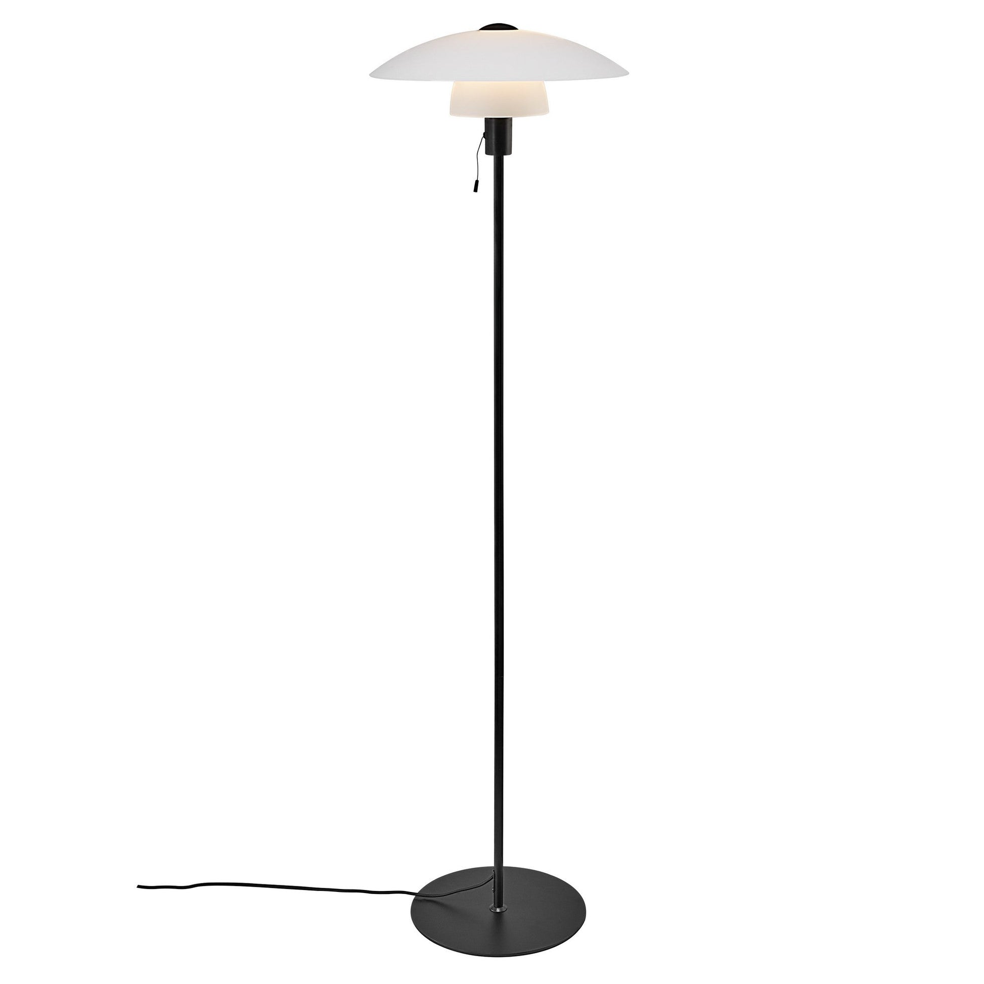 Verona Floor Lamp, Black/Opal