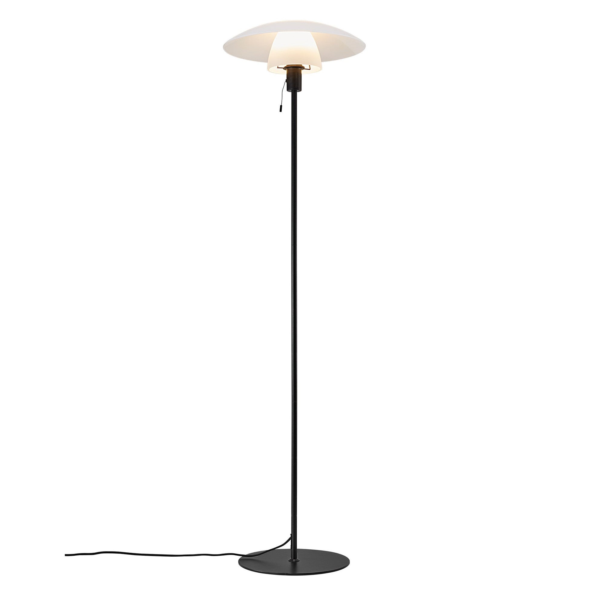 Verona Floor Lamp, Black/Opal