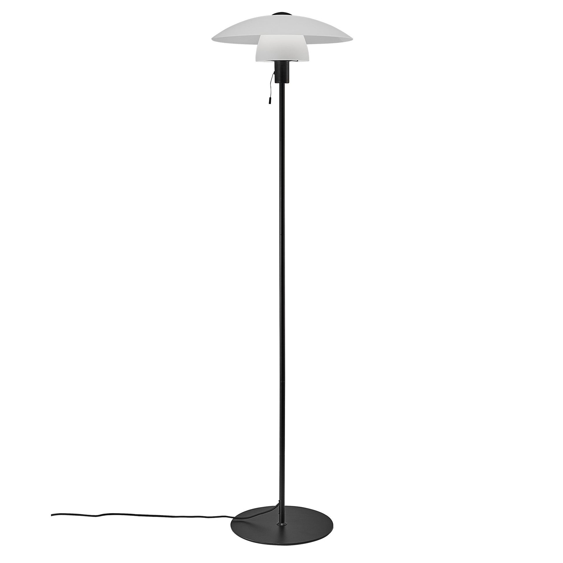 Verona Floor Lamp, Black/Opal