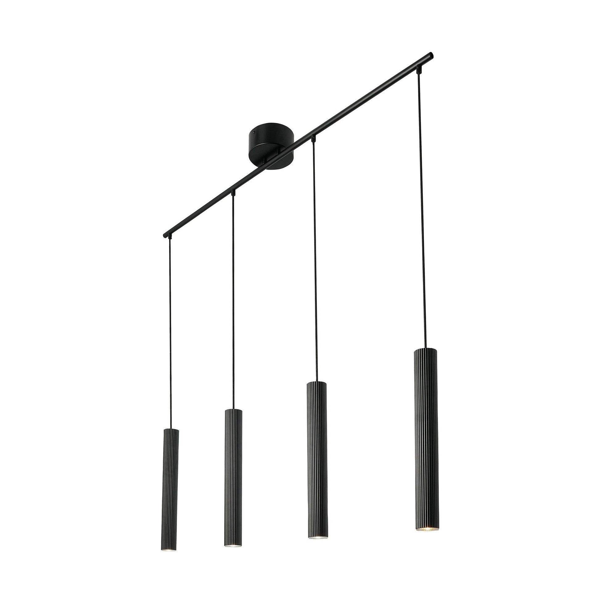 Vico 4 Light Island Pendant, Black