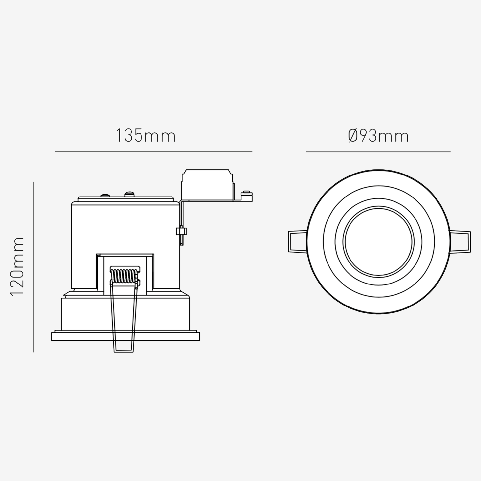 Forum Metro Adjustable Fire Rated Downlight - -Lampsy