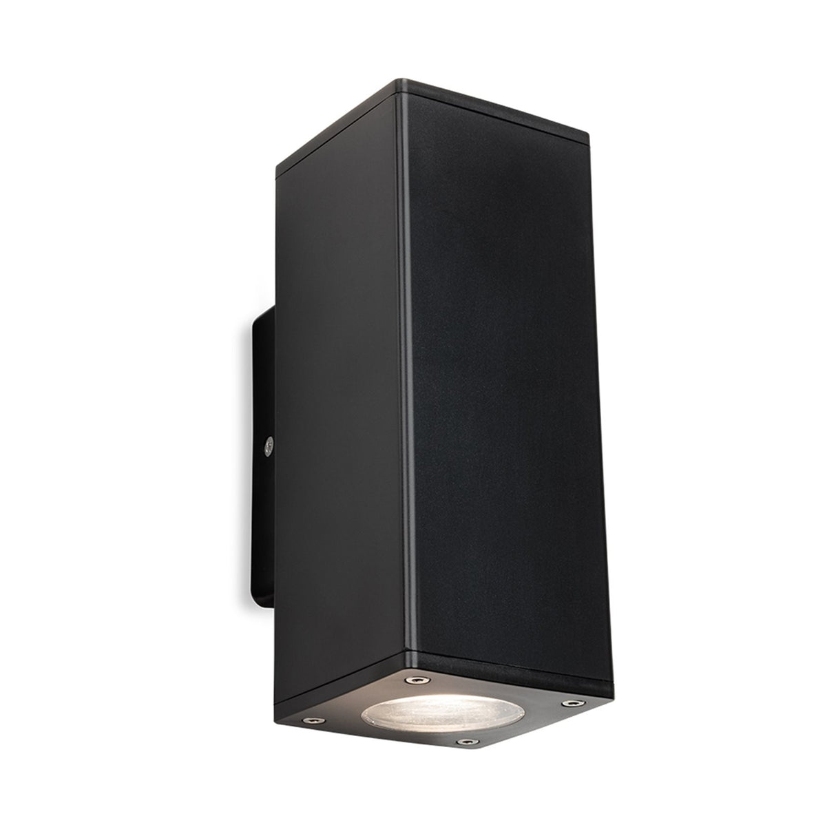 Andre Square Up & Down Wall Light, Black