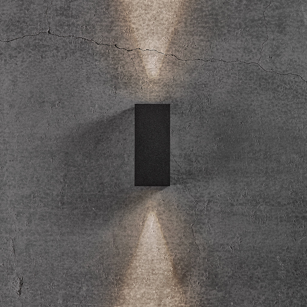 Asbol Kubi LED Up & Down Wall Light, Black