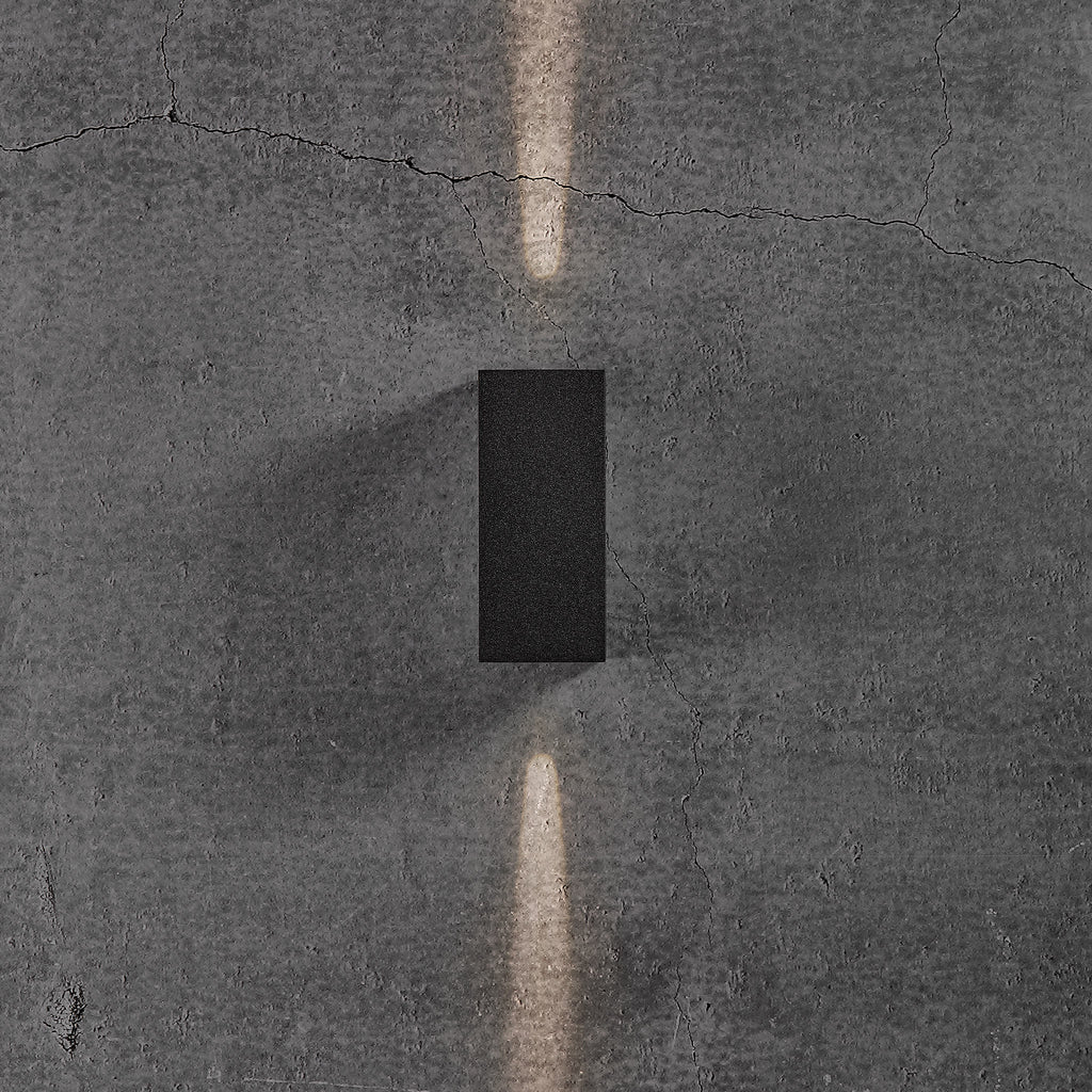 Asbol Kubi LED Up & Down Wall Light, Black