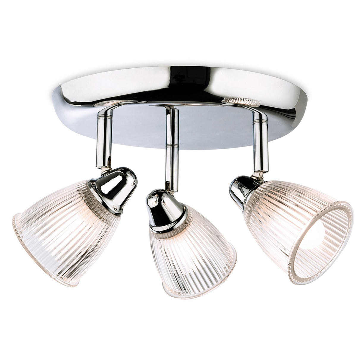 Barlow 3 Spotlight Bathroom Ceiling Plate, Chrome