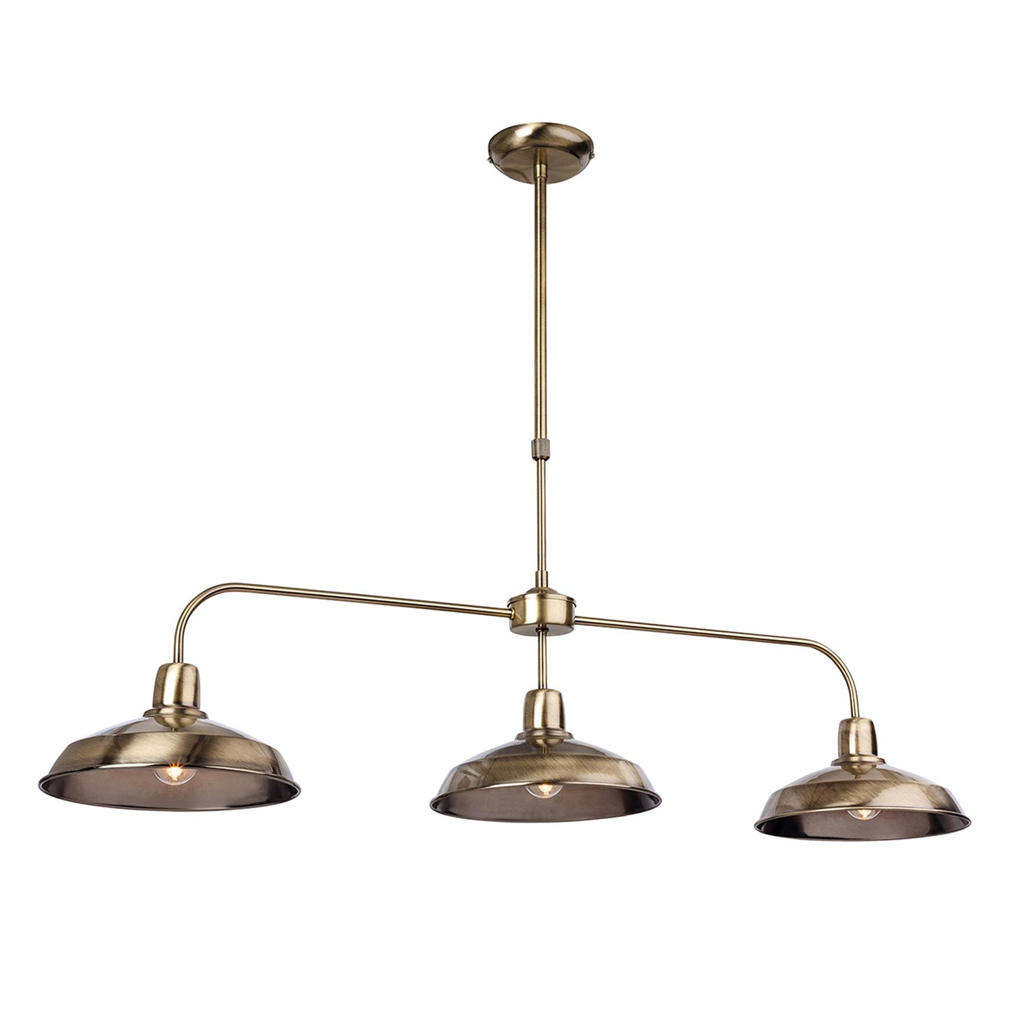 Barron 3-Light Pendant Light, Antique Brass