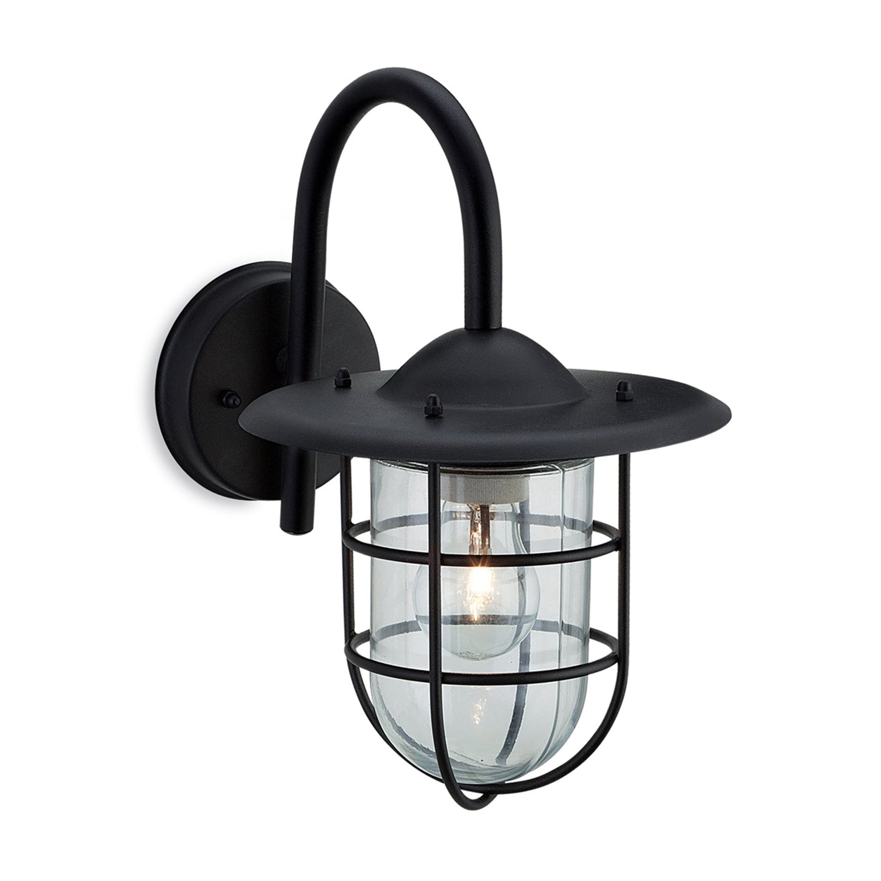 Brenner Outdoor Caged Wall Light