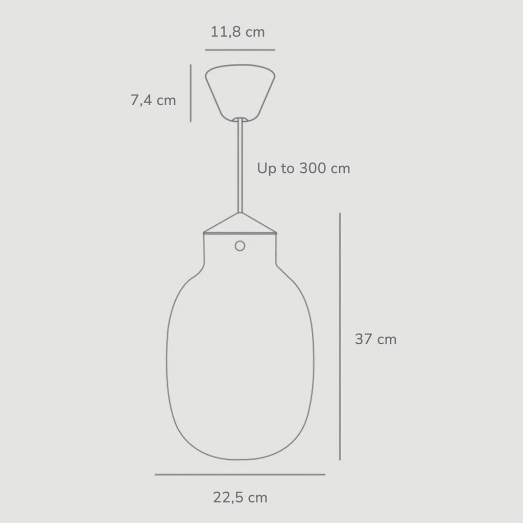 Raito 22 Oval Pendant Light