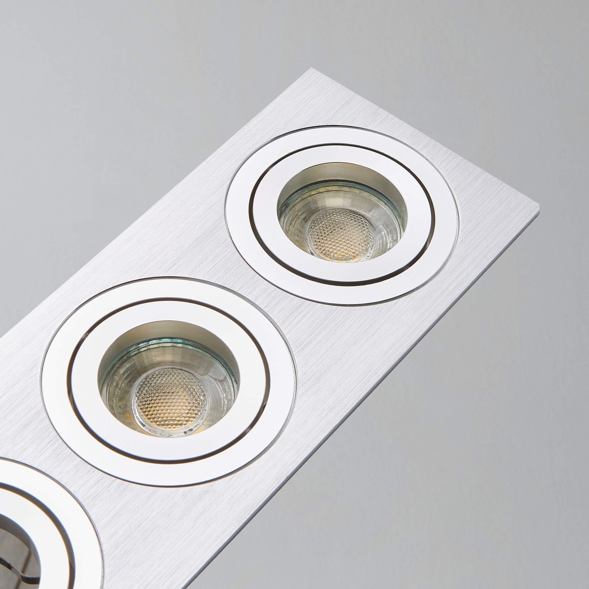 Ezra Adjustable Triple Rectangle Downlight, Silver