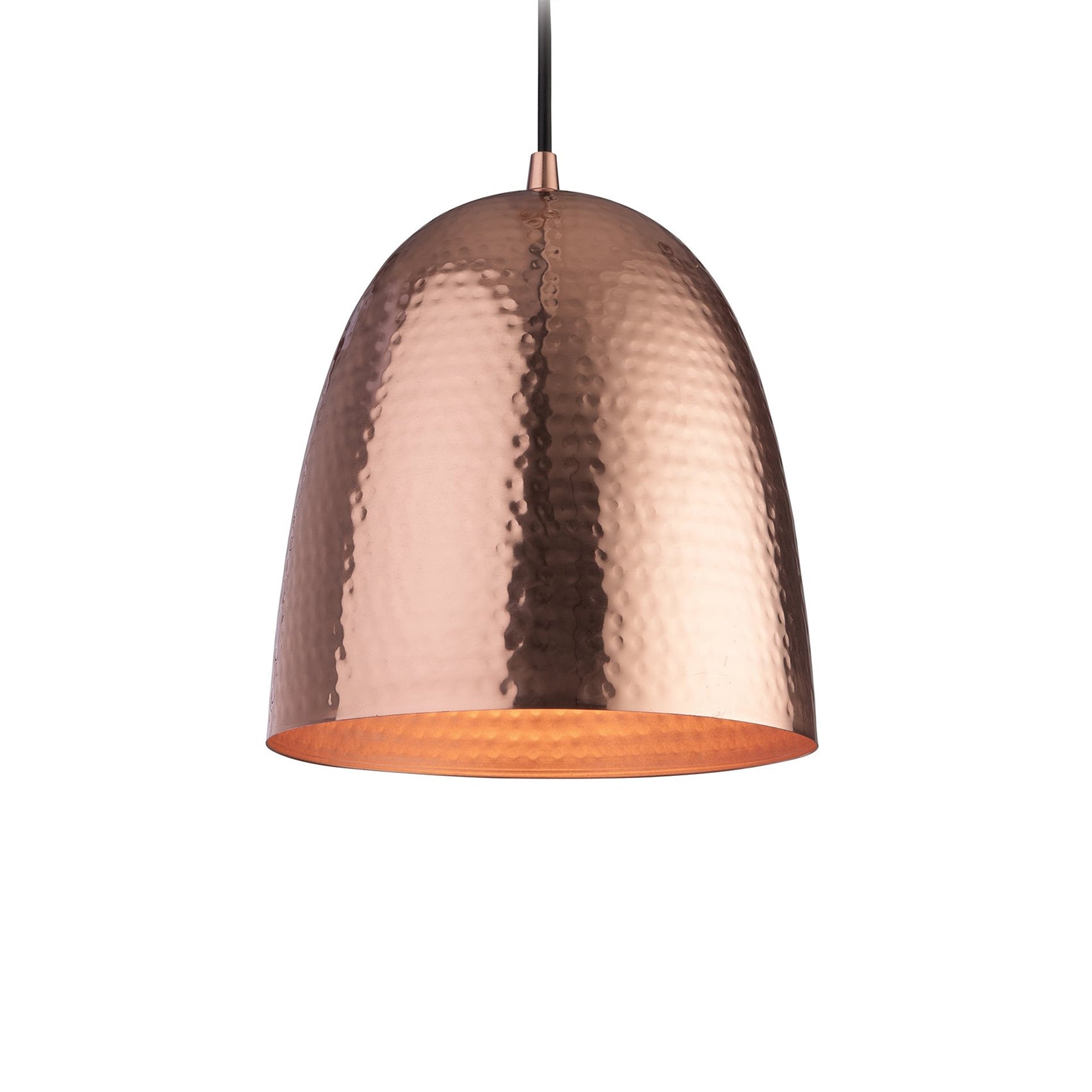Hammered Metal Pendant Light, Copper