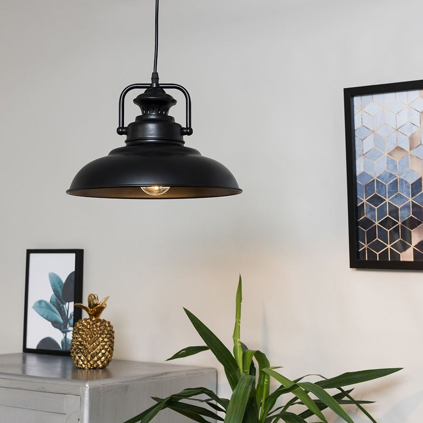 Industrial Style 31cm Metal Pendant Light