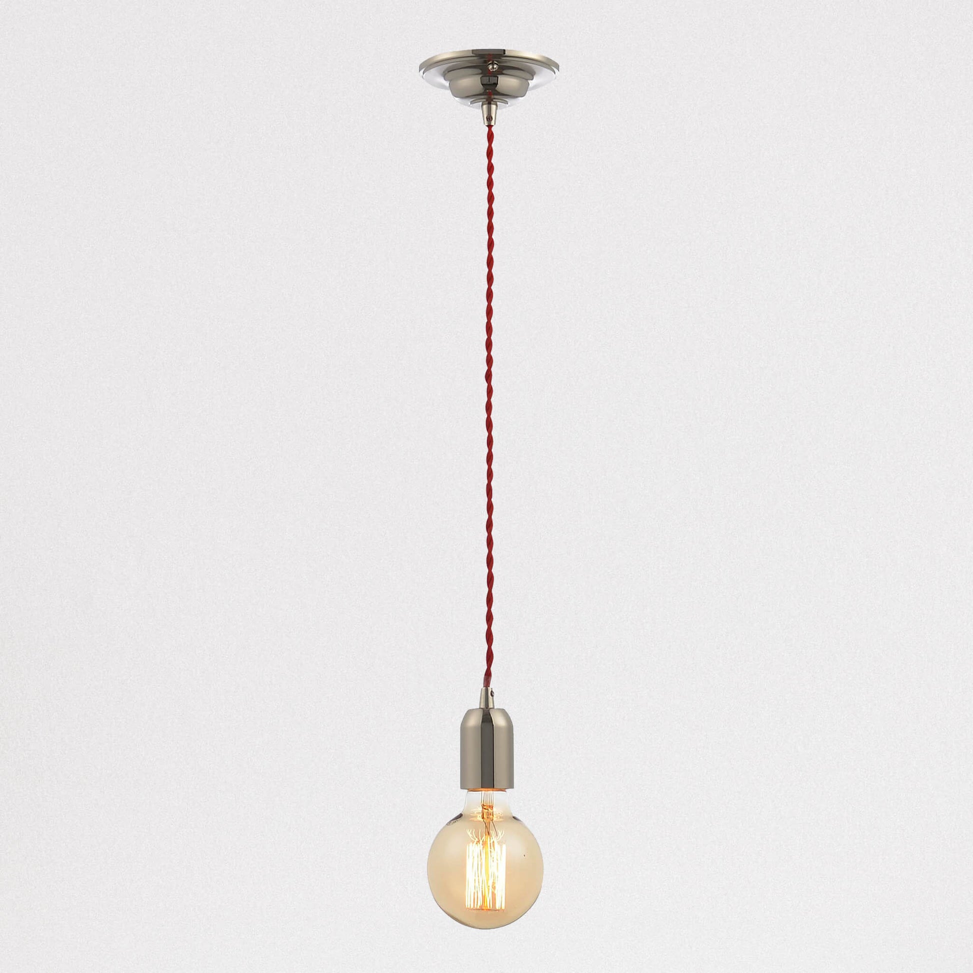 Lampsy Lumit Edison Pendant Light - Polished Nickel - -Lampsy