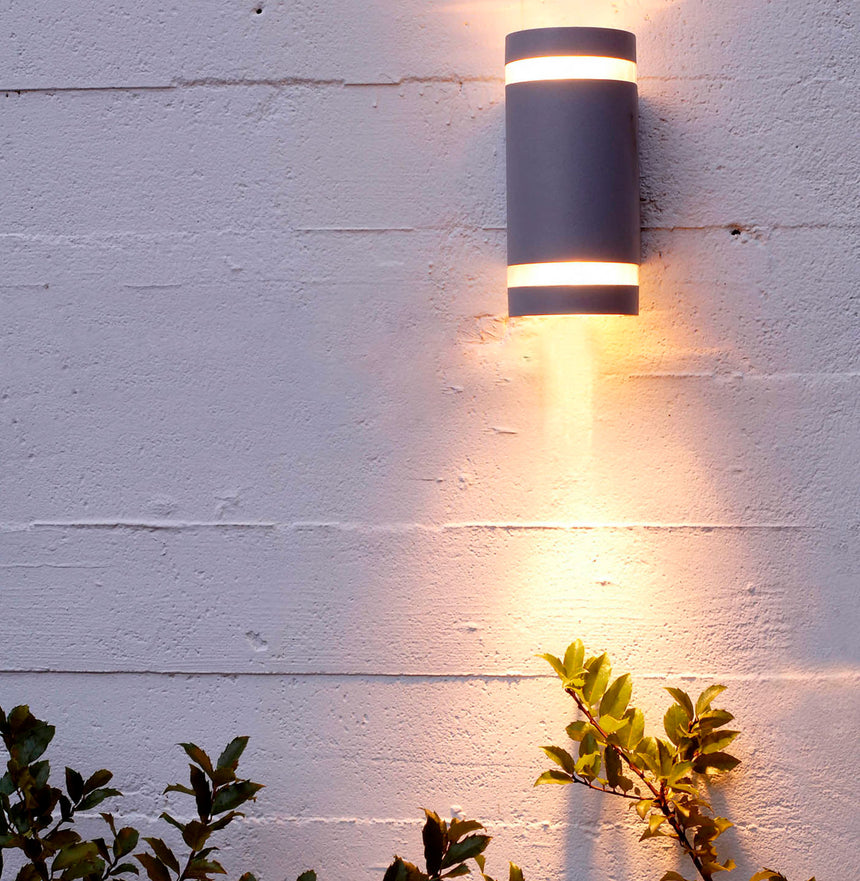 Focus Up & Down Outdoor Wall Light, Dark Grey