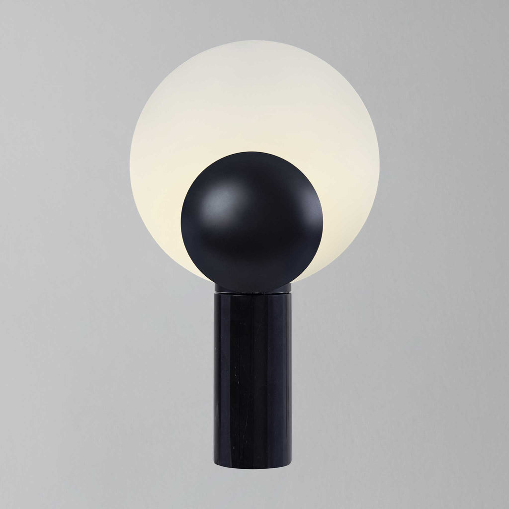 Cache Marble Table Lamp, Black