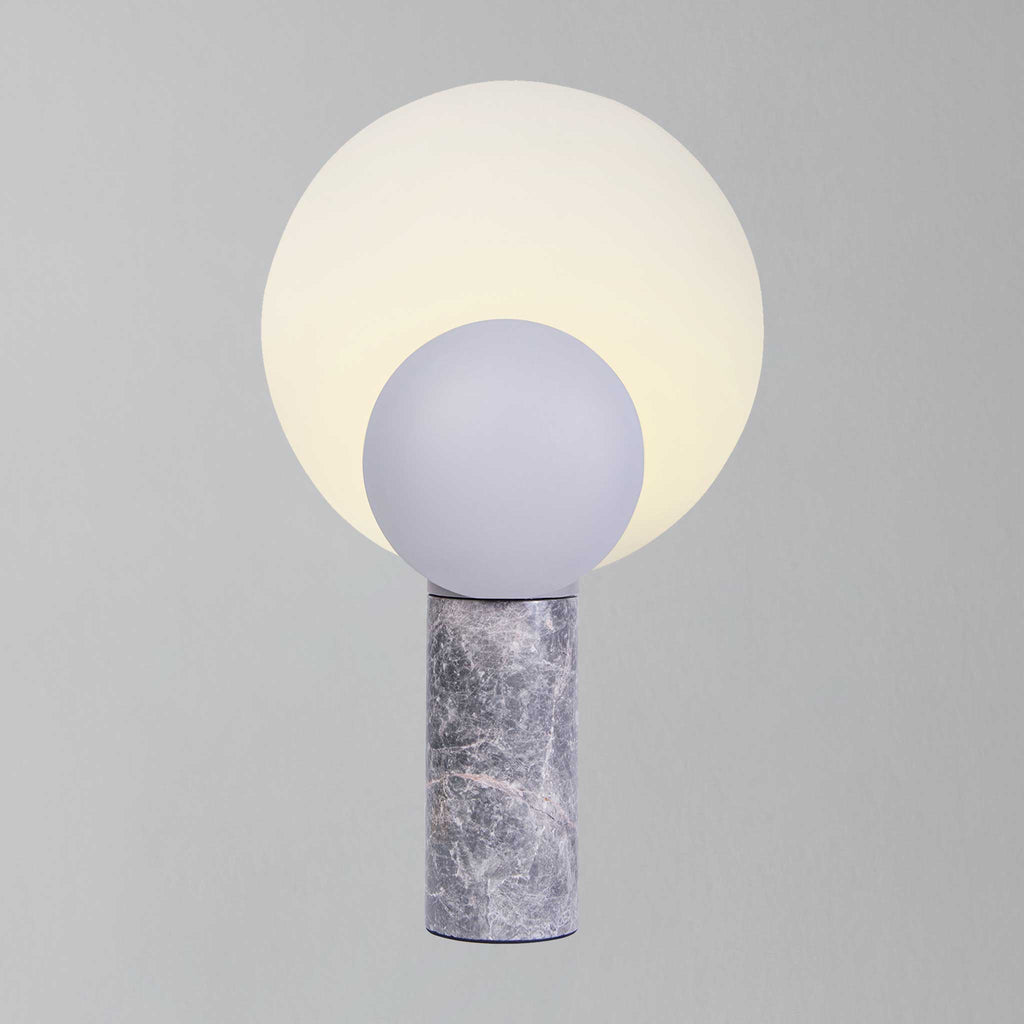 Cache Marble Table Lamp, Grey