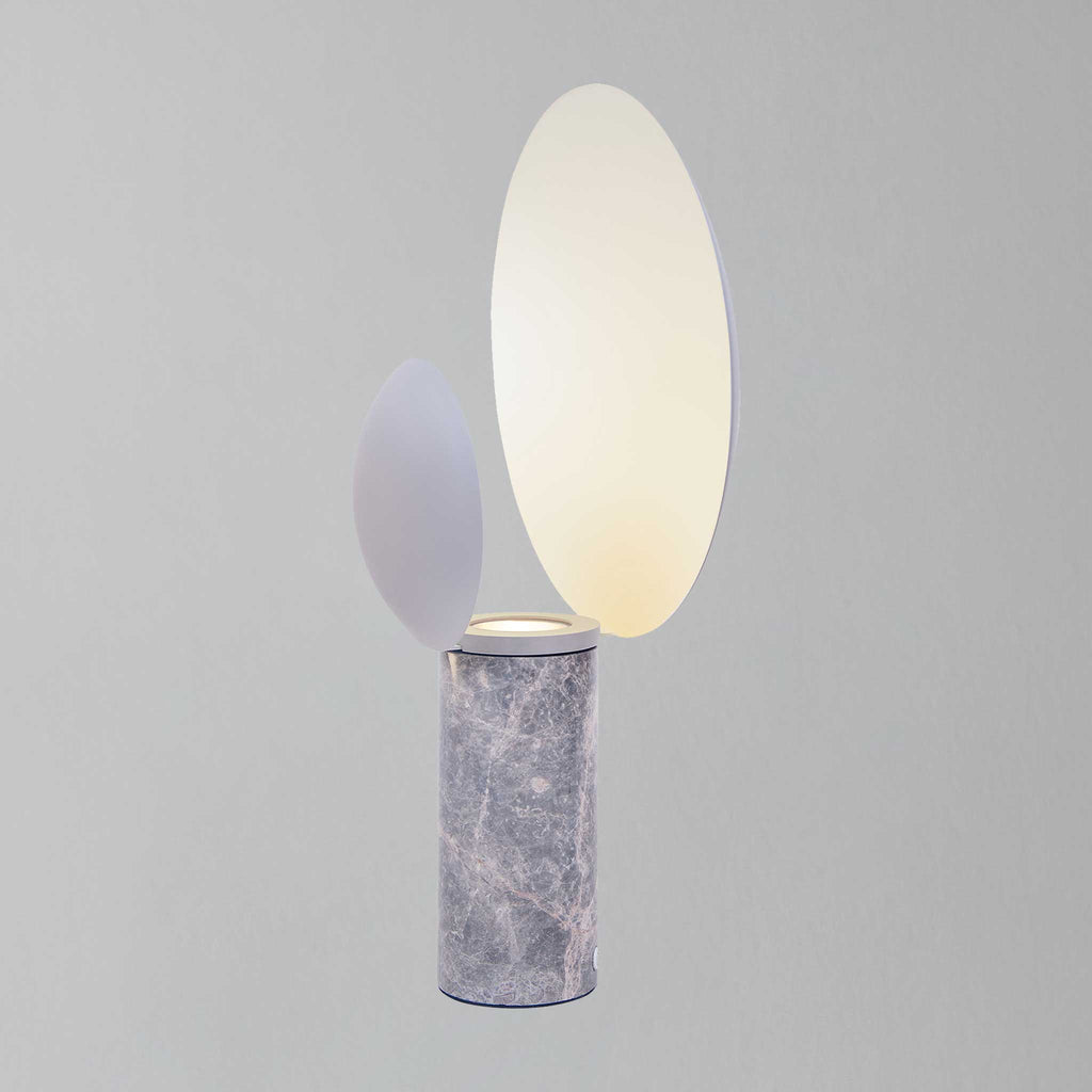 Cache Marble Table Lamp, Grey