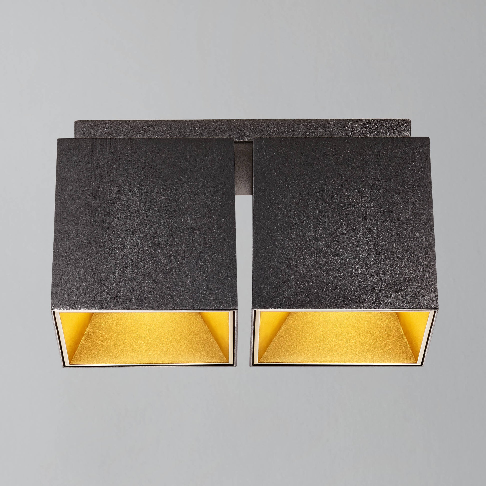 Ethan Square 2 Spot Surface Mount Downlight, Black