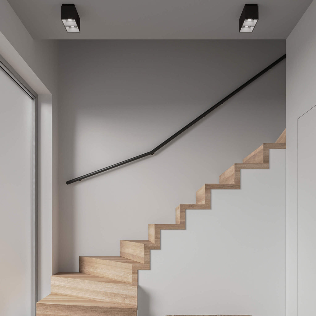 Ethan Square 2 Spot Surface Mount Downlight, Black