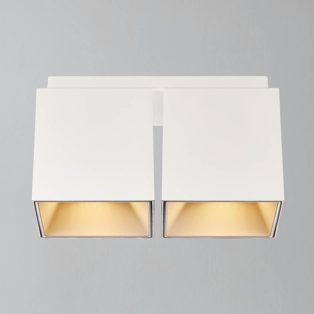 Ethan Square 2 Spot Surface Mount Downlight, White