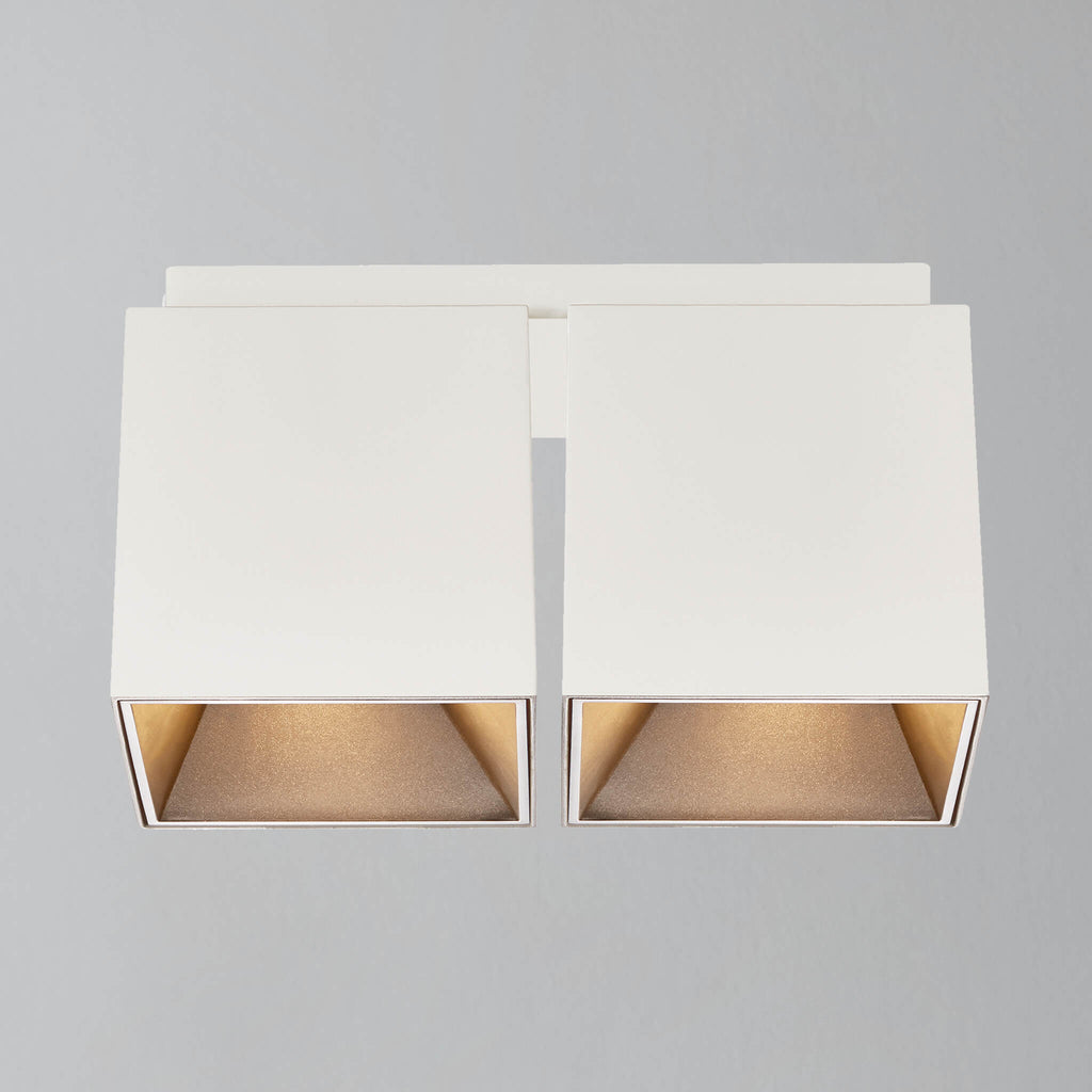 Ethan Square 2 Spot Surface Mount Downlight, White
