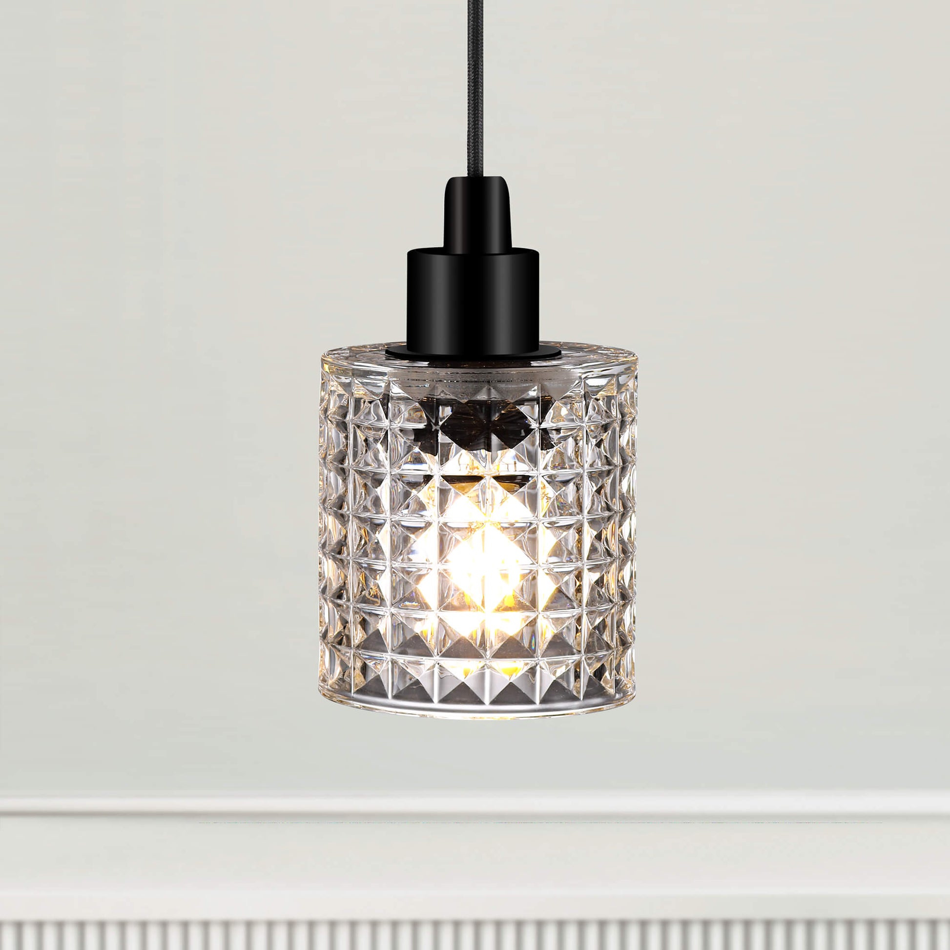 Nordlux Hollywood Mini Glass Pendant - Clear-Lampsy