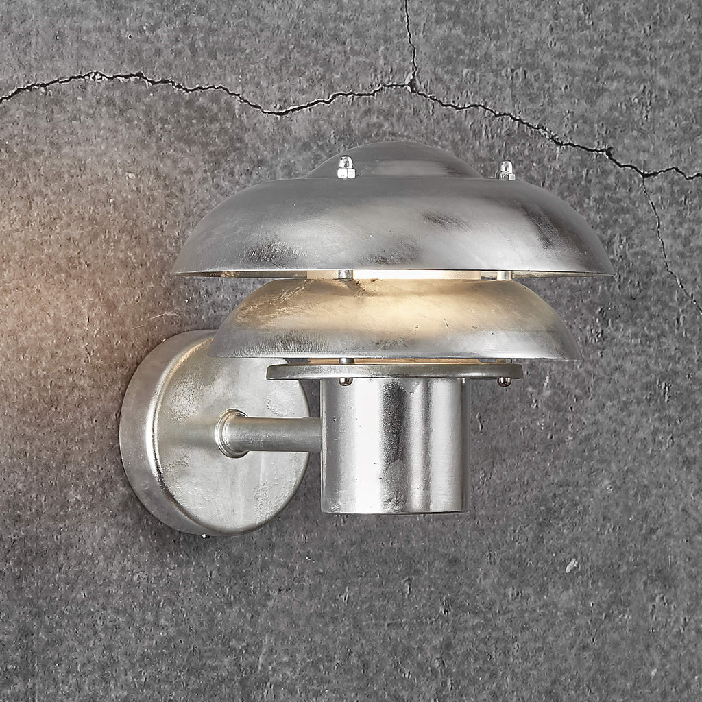Kurnos 20 Wall Light, Galvanised
