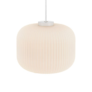 Milford 30 Pendant Light, Opal/White