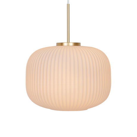 Milford 30 Pendant Light, Opal/Brass