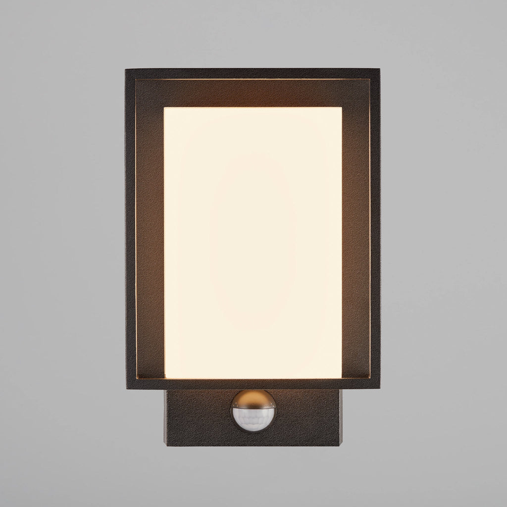 Nestor Sensor LED Outdoor Wall Light, Black/Opal