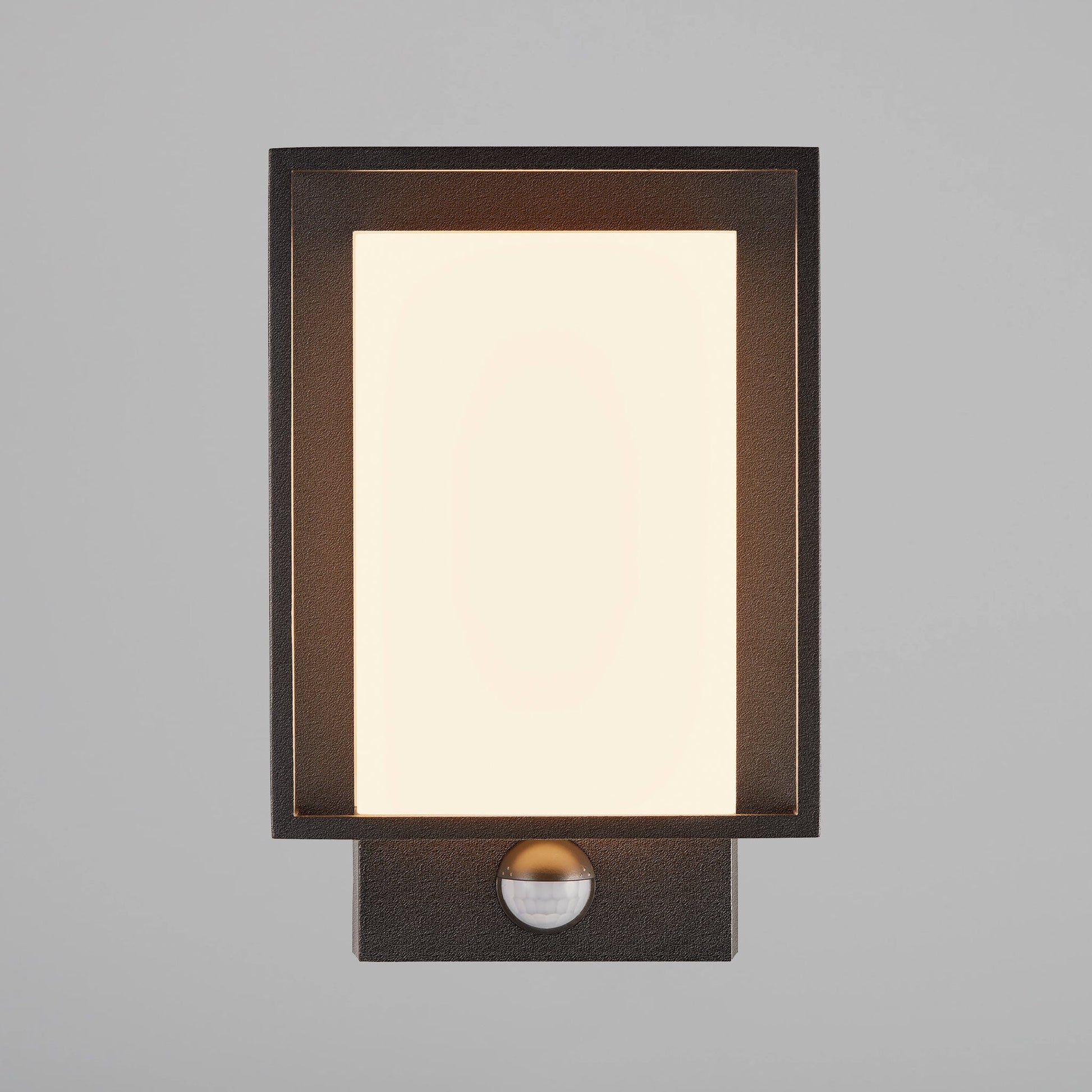 Nestor Sensor LED Outdoor Wall Light, Black/Opal