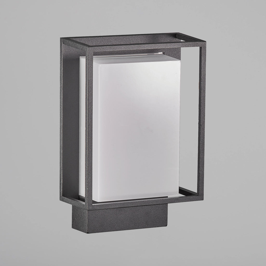 Nestor LED Outdoor Wall Light, Black/Opal