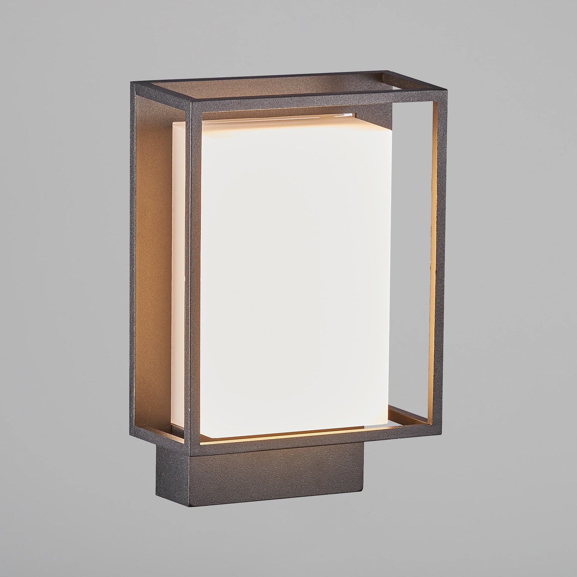 Nestor LED Outdoor Wall Light, Black/Opal