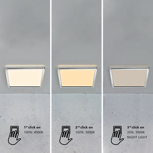 Oja 29 Square LED Bathroom Ceiling Light, IP54