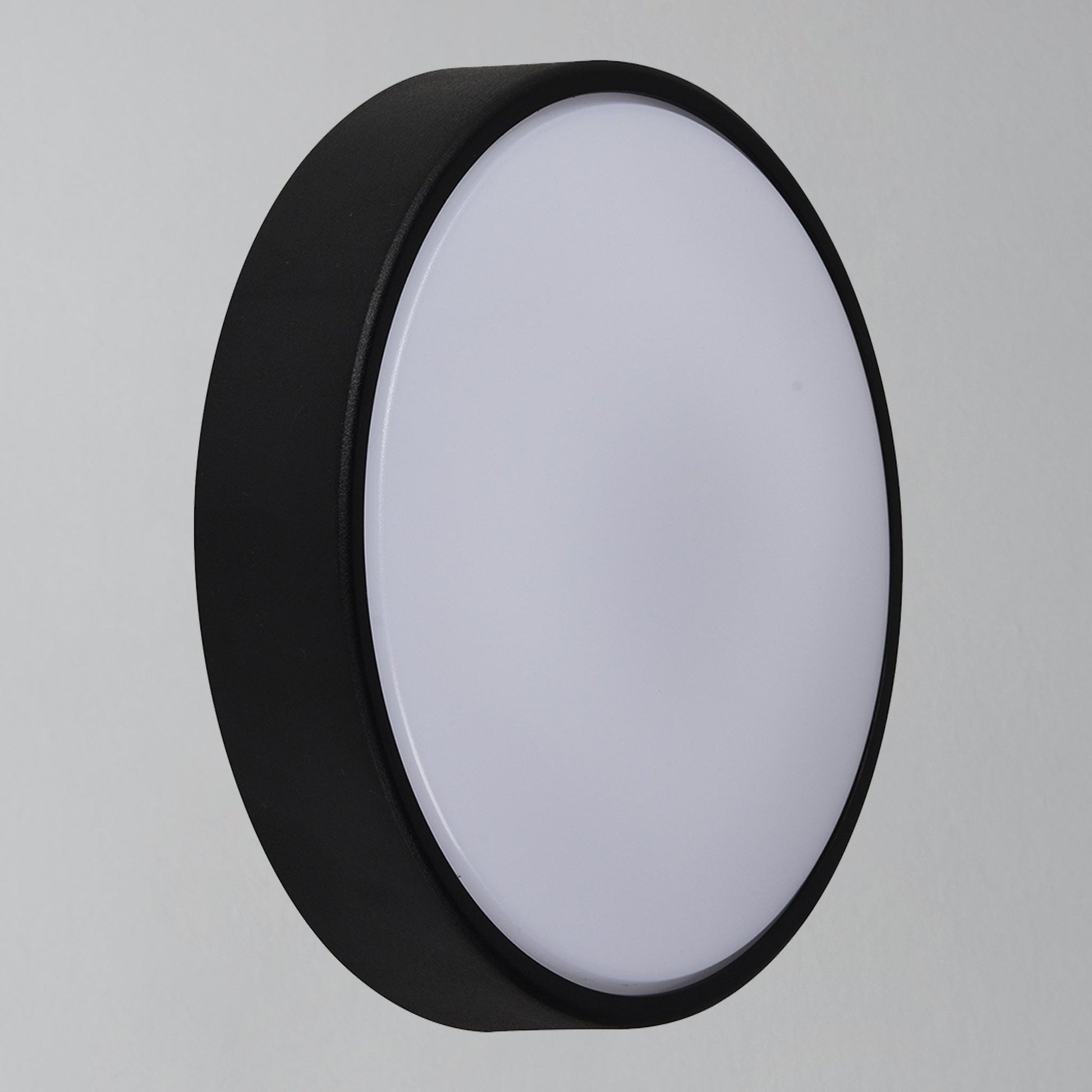 Oliver Round LED Outdoor Light, Black/Opal