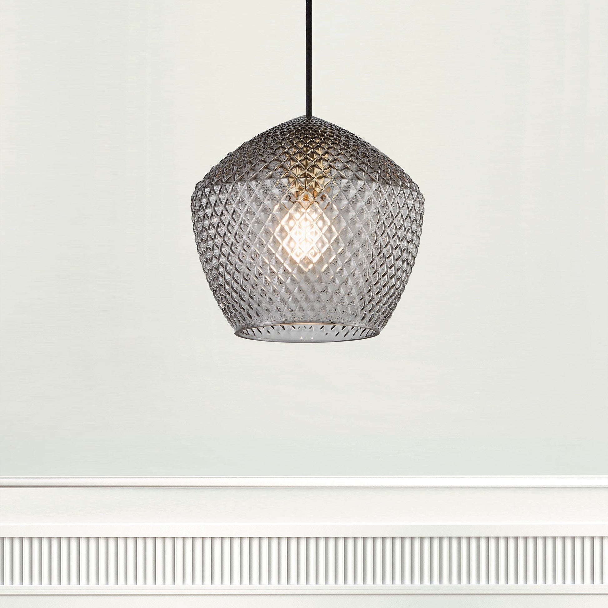 Orbiform Pendant Light, Smoke
