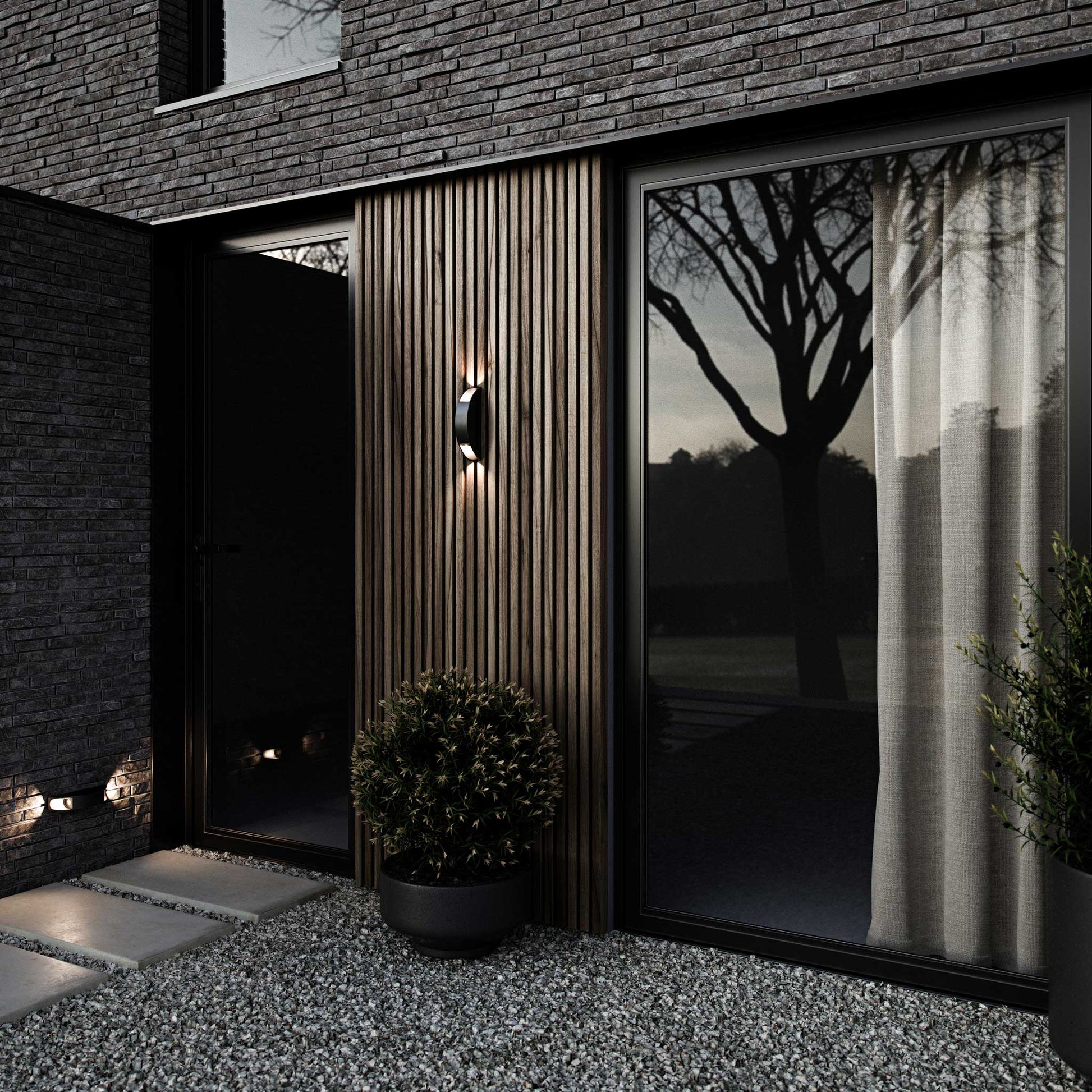 Pignia Up & Down LED Wall Light, Black