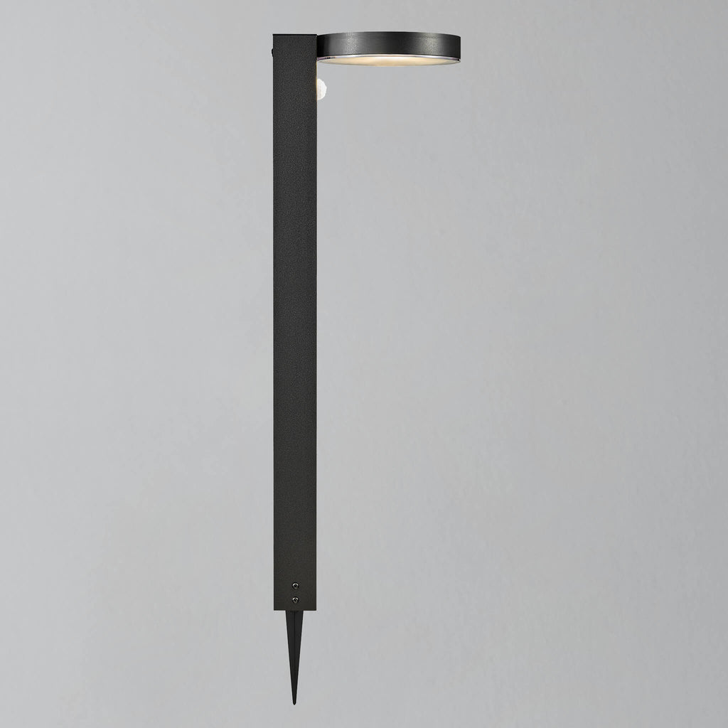 Rica Round Garden LED Solar Spike Light, Black