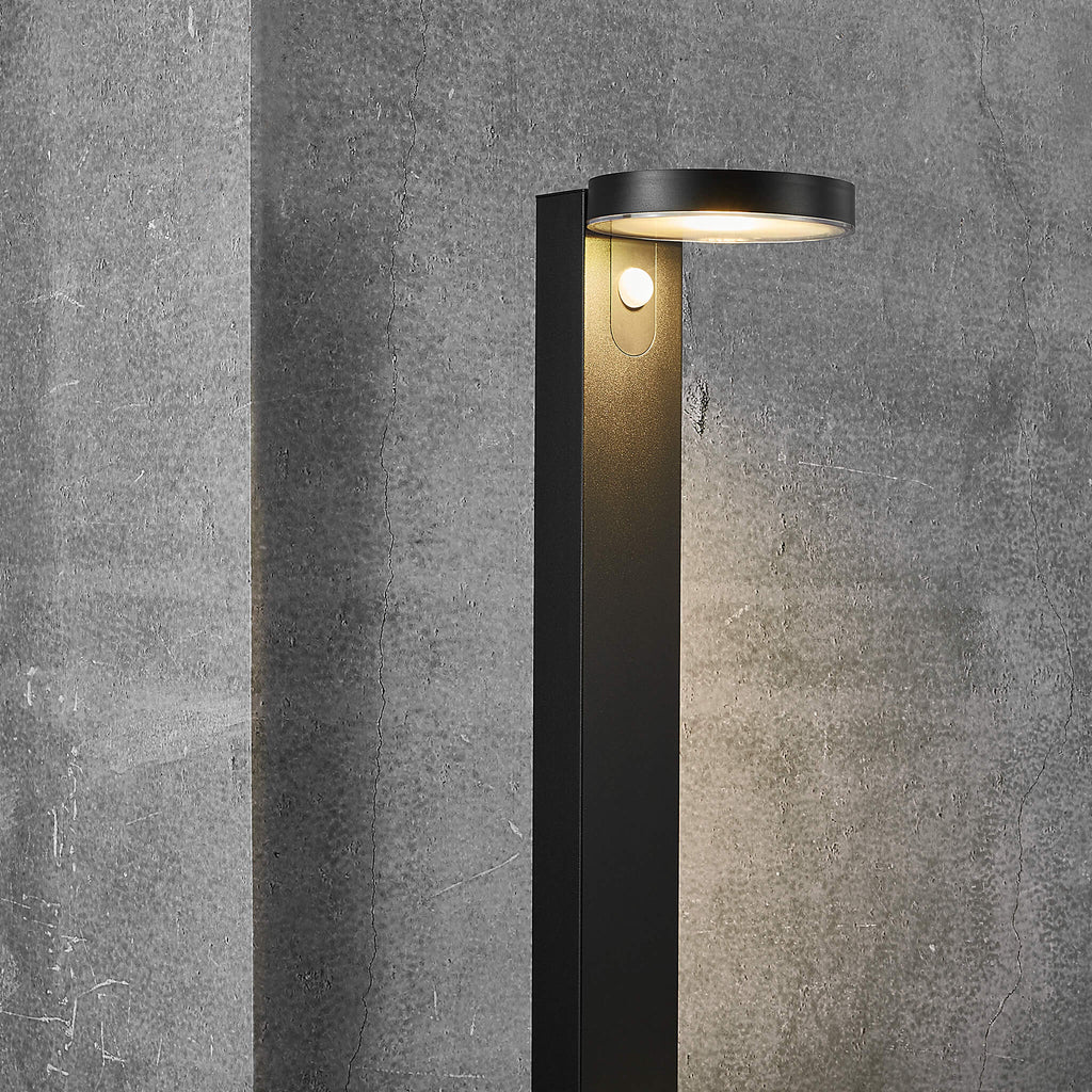 Rica Round Garden LED Solar Spike Light, Black