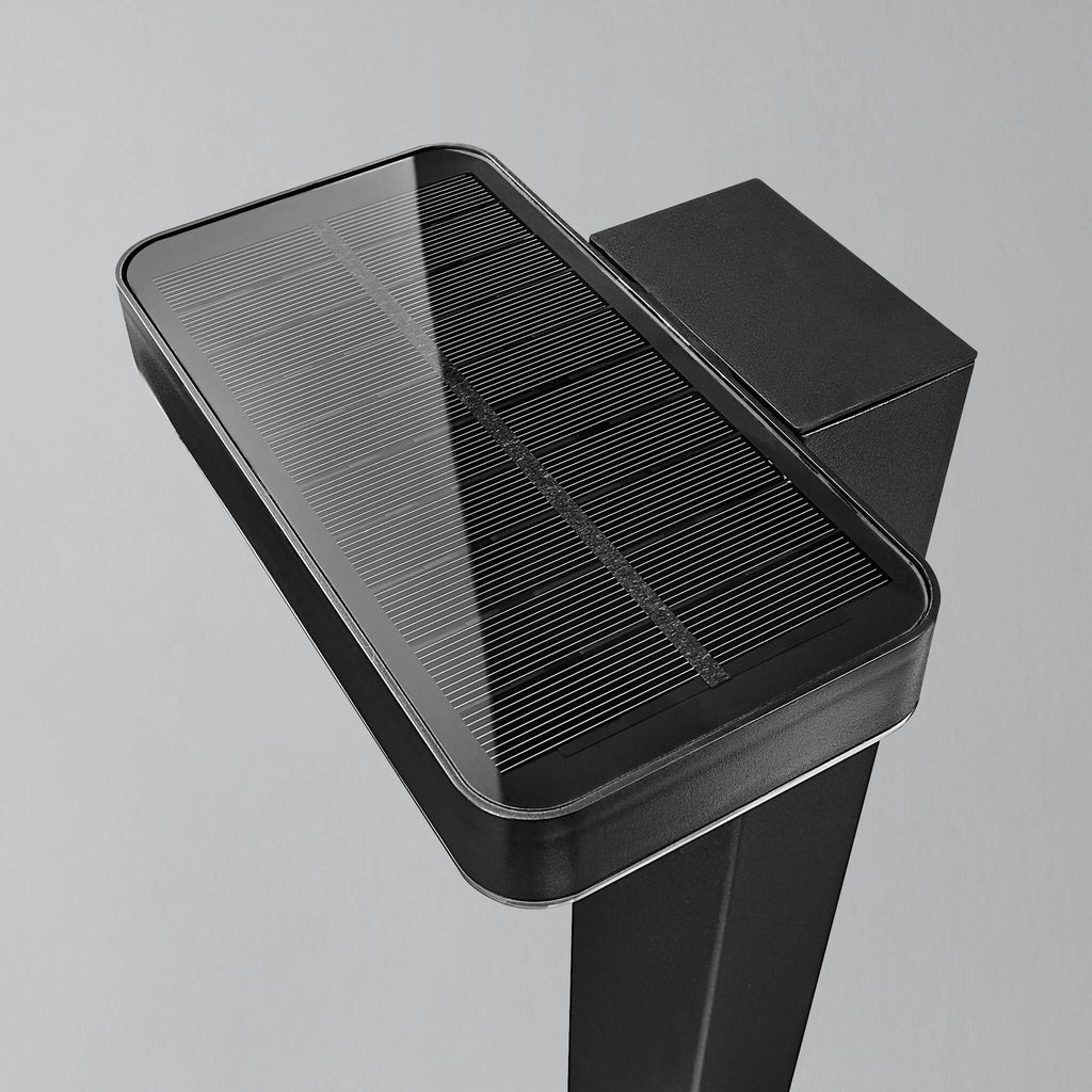 Rica Square LED Garden Solar Spike Light, Black