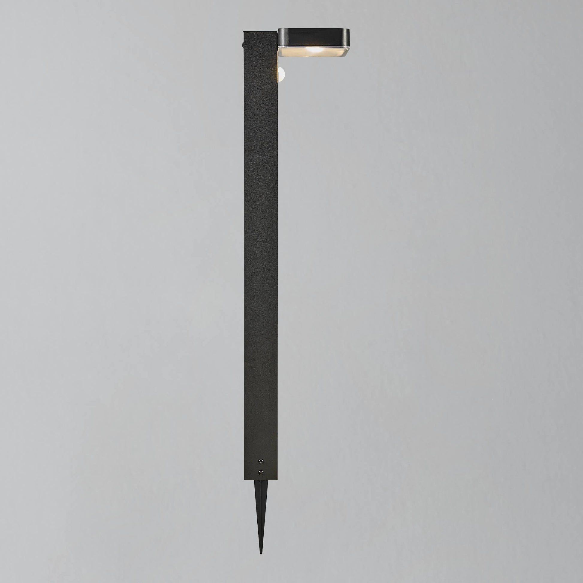 Rica Square LED Garden Solar Spike Light, Black