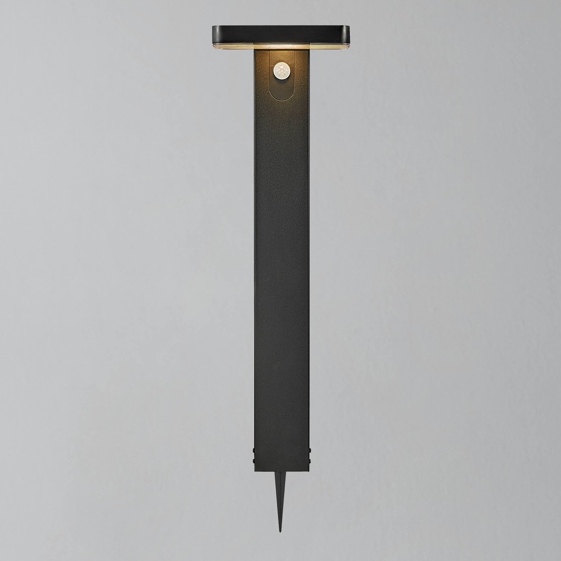 Rica Square LED Garden Solar Spike Light, Black