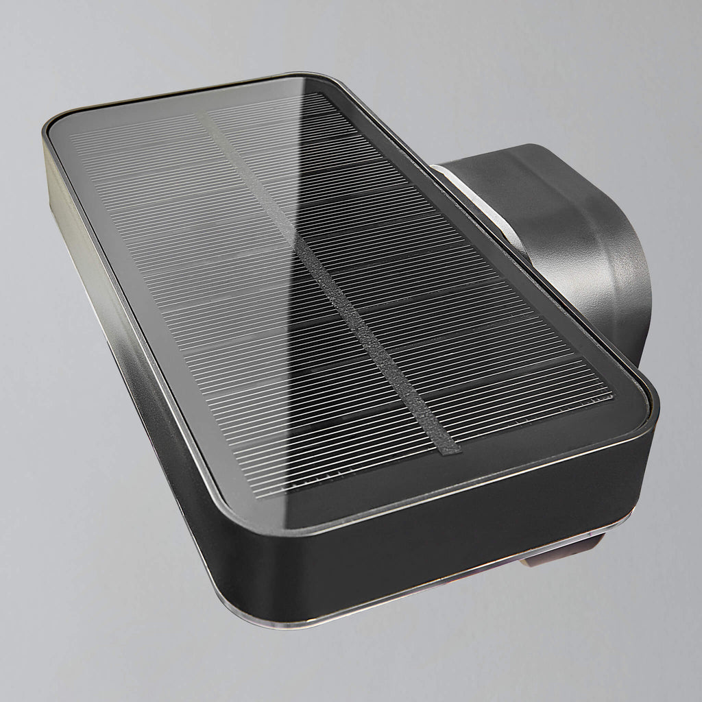 Rica Square LED Outdoor Solar Wall Light, Black