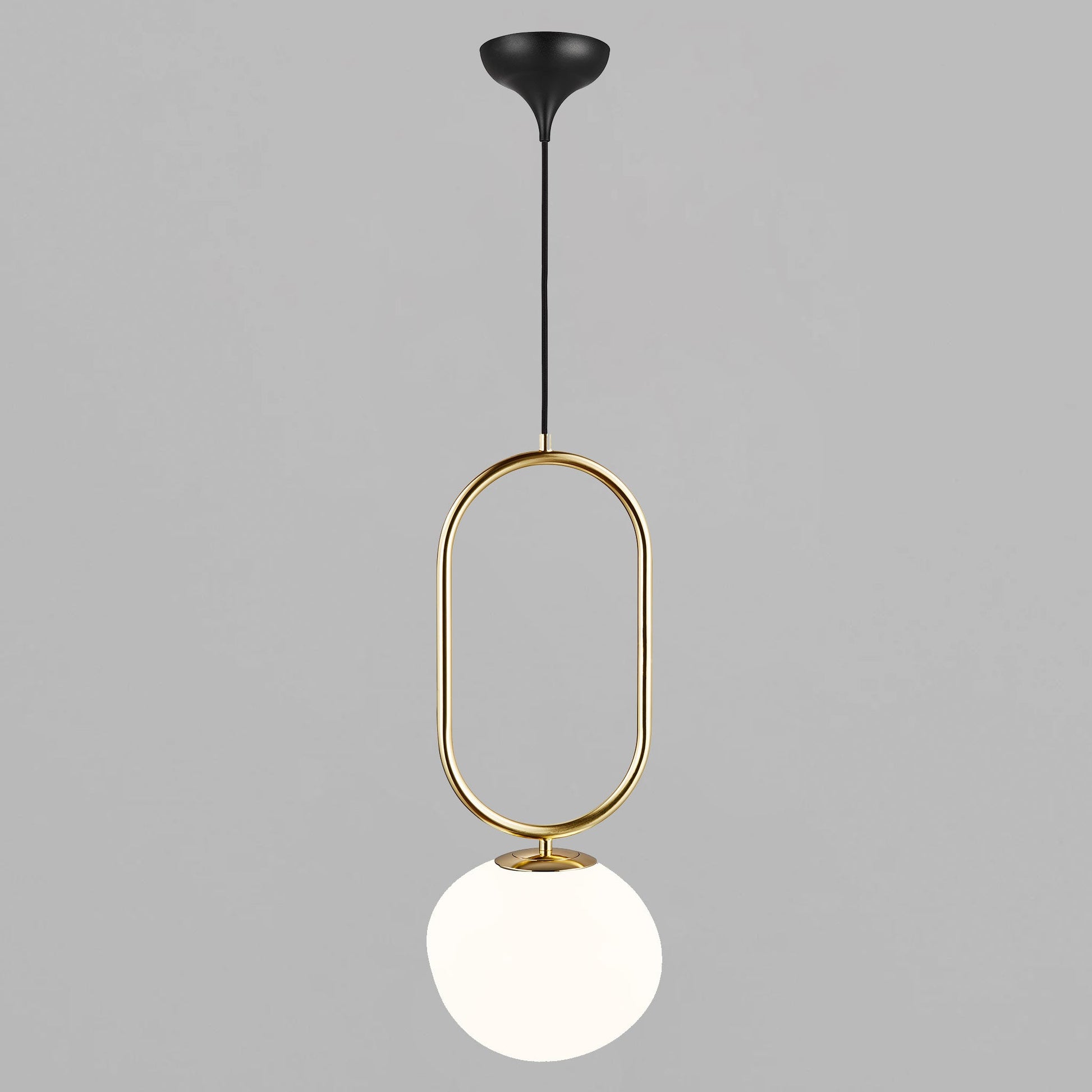 Shapes 22 Pendant Light, Brass/Opal