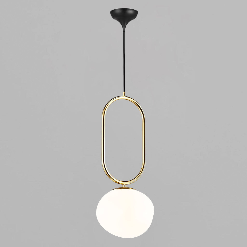 Shapes 22 Pendant Light, Brass/Opal