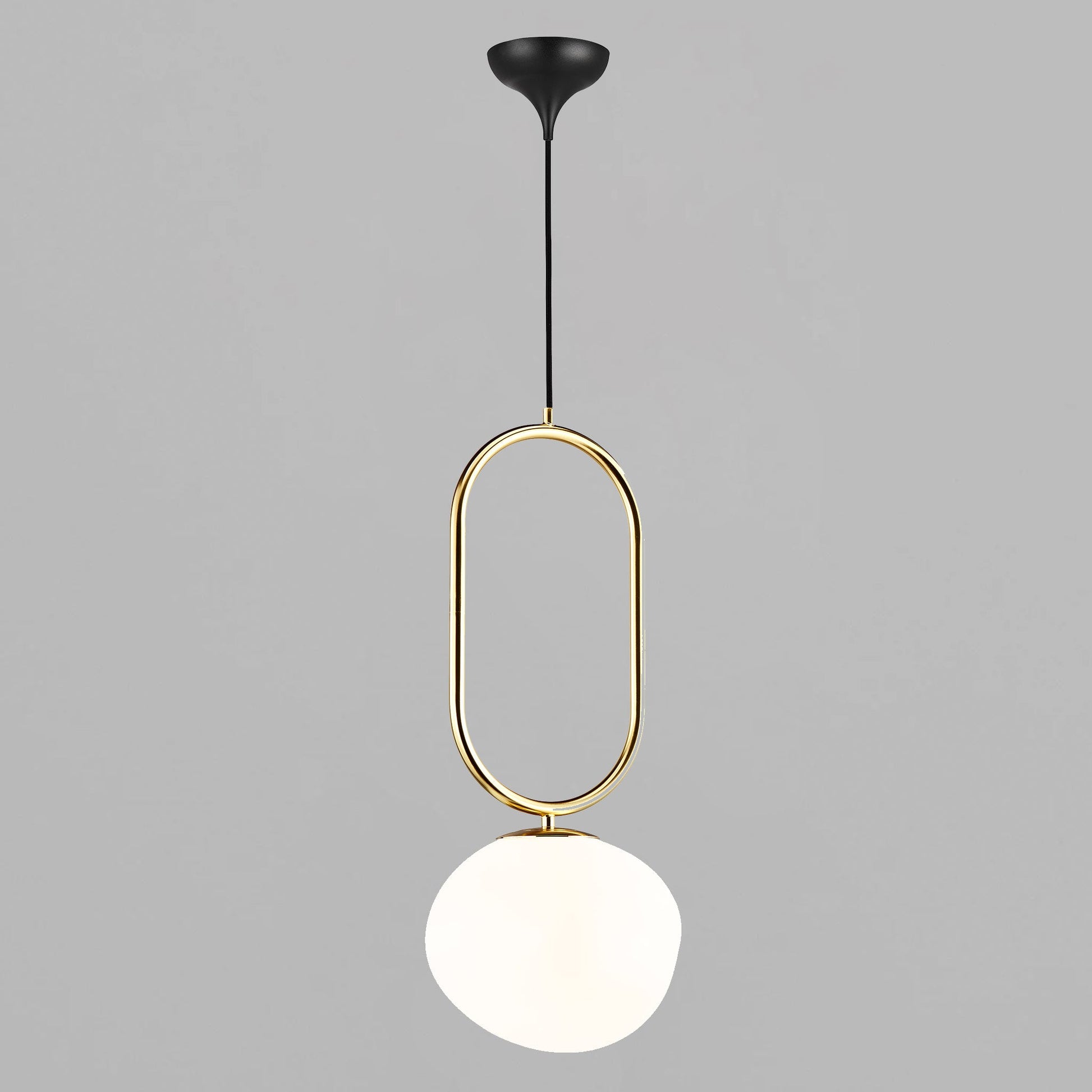 Shapes 22 Pendant Light, Brass/Opal