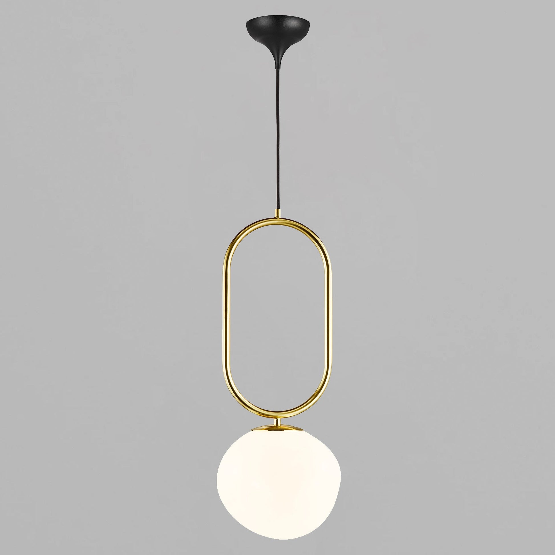 Shapes 22 Pendant Light, Brass/Opal