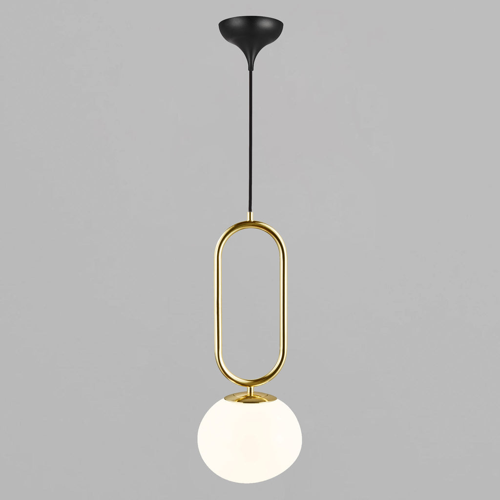 Shapes 27 Pendant Light, Brass/Opal