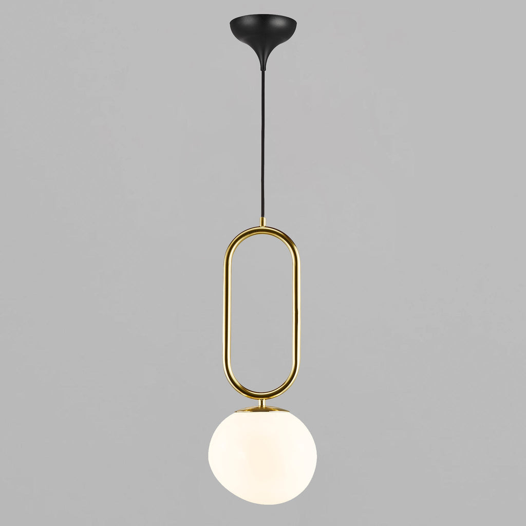 Shapes 27 Pendant Light, Brass/Opal