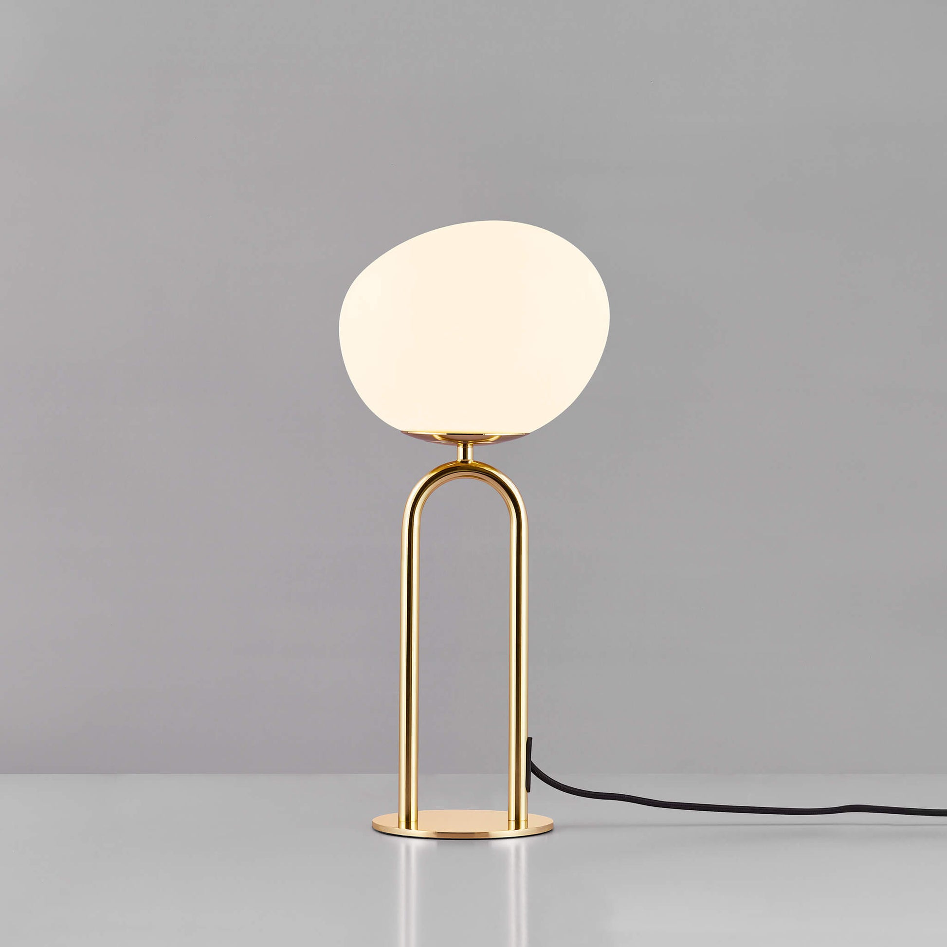 Shapes Table Lamp, Brass/Opal